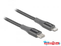Delock Adat- és töltőkábel USB Type-C - Lightning iPhone , iPad és iPod készülékhez szürke 2 m M (MD_86632)
