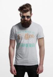 D&B Férfi/Unisex Póló ST00010 Coffee Szürke-Méret 2XL