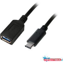 LogiLink USB 3.2 Gen1 Type-C adapter, C/M-USB-A/F, fekete, 0, 15 m (MD_CU0098)
