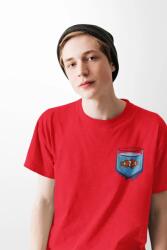 D&B Férfi/Unisex Póló PO00012 Fish Pocket Piros-Méret 2XL (PO00012FishPocketRed2XL)