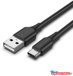 Vention USB-A 2.0/M -> USB-C/M, 2m, (3A, fekete), kábel (CTHBH) - nyomtassotthon