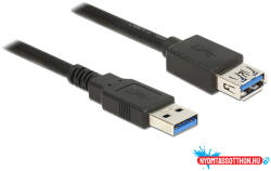 Delock USB 3.0-s bovítokábel A-típusú csatlakozódugóval > USB 3.0-s, A-típusú csatlakozóhüvellyel, 5 (MD_85058)