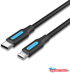 Vention USB-C 2.0/M -> Micro B/M, 0, 5m, (2A, fekete), kábel (COVBD) - nyomtassotthon