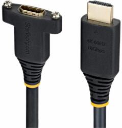 StarTech HDMI 2.0 Kábel M-F Panel Fekete 2m HDMI2PNLFM-2M (HDMI2PNLFM-2M)
