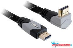 Delock High Speed HDMI-kábel típusú Ethernet HDMI A dugós > HDMI A dugós derékszögű 4K 2 m (MD_82994)