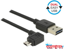 Delock Kábel, EASY-USB 2.0-s A-típusú csatlakozódugó > EASY-USB 2.0-s Micro-B típusú csatlakozódugó, (MD_83853)