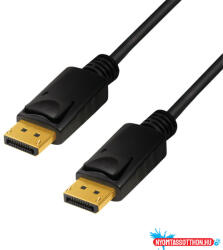 LogiLink DisplayPort kábel, DP/M-DP/M, 8K/60 Hz, fekete, 1 m (MD_CV0119)