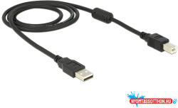 Delock USB2.0 kábel A-tip. dugó > B-tip dugó csatlakozókkal, 1m (MD_83566)