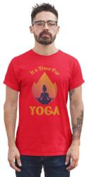 D&B Férfi/Unisex Póló ST00191 Yoga Piros-Méret XL (ST00191YogaRedXL)