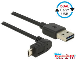 Delock Kábel, EASY-USB 2.0-s A-típusú csatlakozódugó > EASY-USB 2.0-s Micro-B típusú csatlakozódugó, (MD_83856)