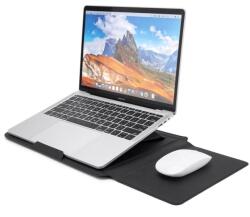 Cellect Bőrhatású multifunkciós laptoptartó, Fekete (CEL-LAPT-HOLDERLE-BK)