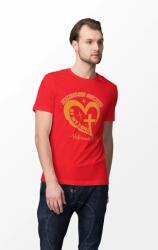 D&B Férfi/Unisex Póló ST00185 Jesus Piros-Méret S (ST00185JesusRedS)