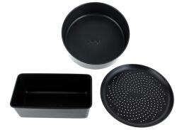 Ninja Set 3 piese forme de copt Ninja 4380J300EUUK, antiaderente, ceramice, negre (4380J300EUUK)