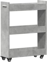 vidaXL betonszürke szerelt fa szekrény kerekekkel 60 x 22 x 79 cm 9.9 kg (840418)