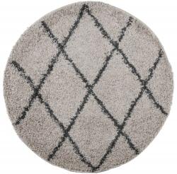vidaXL PAMPLONA bézs és antracit bolyhos modern szőnyeg Ø 100 cm 1.31 kg (375398)