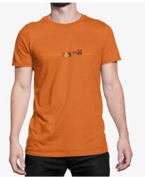 D&B Férfi/Unisex Póló Mini00007 Panda Narancssárga-Méret L (Mini00007 Panda Orange L)