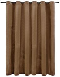 vidaXL bézsszínű bársony sötétítőfüggöny fémkarikákkal 290 x 245 cm (134507VidaXL)