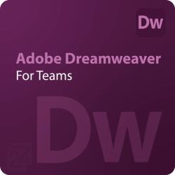 Adobe Licenta ADOBE Dreamweaver for teams, ALL, Multiple Platforms, Multi European Languages, Annual, 1 User, Level 1 1 - 9, Subscription (65304918CA01A12)