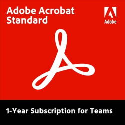 Adobe Licenta ADOBE Acrobat Standard for teams, ALL, Multiple Platforms, Multi European Languages, Annual, 1 User, Level 2 10 - 49, Subscription (30002151CC02A12)