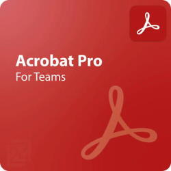 Adobe Licenta ADOBE Acrobat Pro for teams, ALL, Multiple Platforms, Multi European Languages, Annual, 1 User, Level 2 10 - 49, Subscription (30002137CC02A12)