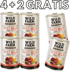  Wild Farm WILD FARM PURE MONO Marhahús Tök és Quinoa 6x400g monoprotein kutyatáp - abiszoo - 3 992 Ft