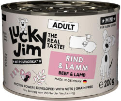  Lucky Jim 6x200g Lucky Jim MINI Adult marha & bárány nedves kutyatáp
