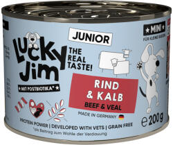  Lucky Jim 6x200g Lucky Jim MINI Junior marha & borjú nedves kutyatáp