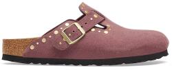 Birkenstock șlapi pentru femei din piele întoarsă Boston Rivets Suede Leather 9BY2-KLDZYC_34X (1032897)