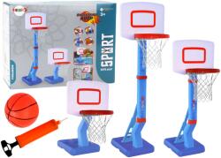 LEAN Toys Kék szabályozható kosárlabdapalánk labdával és pumpával (19727)