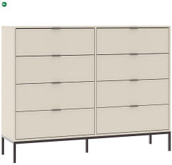 INTERMEBLE DECO komód bézs színben, 8 fiókkal, 150 cm