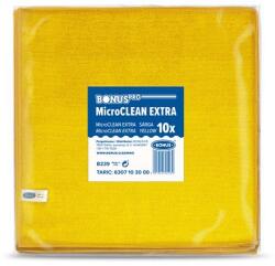 BONUS Törlőkendő, mikroszálas, univerzális, 10 db, 40x40 cm, BONUS "MicroCLEAN Extra", sárga (KHT1299)