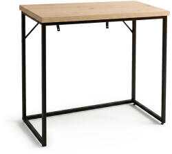AKORD Furniture Factory AKORD ORIGO 90 cm konzolasztal loft stílusú dió artisan laminált fekete fém lábakkal (AKO-KONORIGOARTCZA)