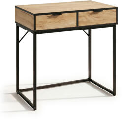 AKORD Furniture Factory AKORD ELANO Konzolasztal 2 Fiókkal 80 cm Dąb Craft Fekete Lábakkal (AKO-KONELANOCRACZA)