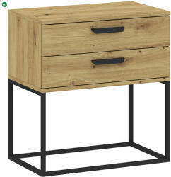INTERMEBLE Éjjeliszekrény 2 Fiókkal Tölgy Színben CADRO NR6 60 cm