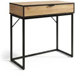 AKORD Furniture Factory AKORD MODENA loft konzolasztal 1 fiókkal 80 cm dab craft fekete lábakkal (AKO-KONMODENACRACZA)
