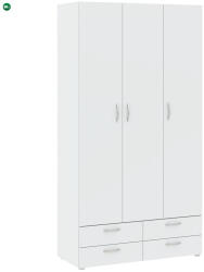 Intermeble BASIC Gardróbszekrény Fehér Színben 110 cm