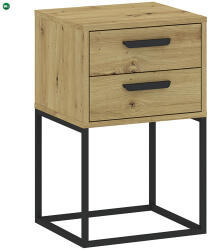 INTERMEBLE Éjjeliszekrény 2 Fiókkal Tölgy Színben CADRO NR9 40 cm
