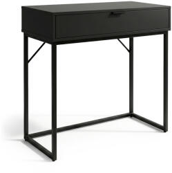 AKORD Furniture Factory AKORD MODENA loft konzolasztal 1 fiókkal 80 cm fekete fém lábakkal (AKO-KONMODENACZACZA)