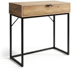 AKORD Furniture Factory AKORD MODENA loft konzolasztal 1 fiókkal 80 cm dab artisan fekete lábakkal (AKO-KONMODENAARTCZA)