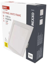 EMOS ZD2135 LED süllyesztett lámpatest NEXXO, négyzet, fehér, 12W, természetes fehér (1540211223)