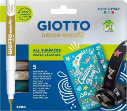 GIOTTO Decor Metallic Set de markere 4 mm Mix 5 Bucăți (F453100)