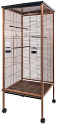 JK Animals | Volier Industrial | Luxus kialakítású gurulós szobai és kerti madárröptető voliéra kanárik, papagájok és egzotikus madarak számára - 60×60×151, 5 cm