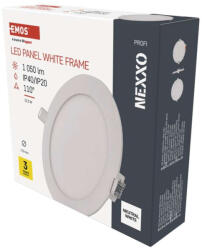 EMOS ZD1135 LED süllyesztett lámpatest NEXXO, kerek, fehér, 12, 5W, természetes fehér (1540111224)