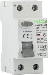 TRACON Tracon EVOB2P163 Áram-védőkapcsoló, 2 pólusú 16A, 300mA, 10kA, B (EVOB2P163)
