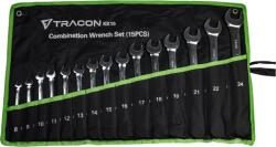 Tracon Electric Tracon KK15 Kombinált kulcs készlet 8, 9, 10, 11, 12, 13, 14, 15, 16, 17, 18, 19, 21, 22, 24mm (KK15)