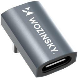 Wozinsky WPKF-01 USB-C - USB-C Derékszögű Adapter - 40 Gb/s - 240W - 8K - Szürke (WPKF-01)
