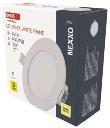 EMOS ZD1124 LED süllyesztett lámpatest NEXXO, kerek, fehér, 7W, meleg fehér (1540110613)