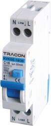 TRACON Tracon KVKGE-20/100 Kombinált védőkapcsoló, elektronikus, 2P, 1 modul, C kar. C20, 100mA, 6kA, A, E3 (KVKGE-20/100)