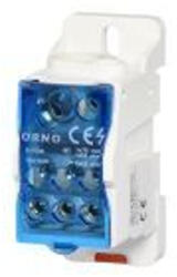 ORNO OR-LZ-8207/160 160A-es elosztóblokk, bemeneti csatlakozók 1x16mm2 és 1x70mm2, kimeneti csatlakozók 6x16mm2, DIN sínre szerelhető (OR-LZ-8207/160)