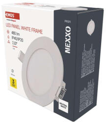 EMOS ZD1125 LED süllyesztett lámpatest NEXXO, kerek, fehér, 7W, természetes fehér (1540110623)